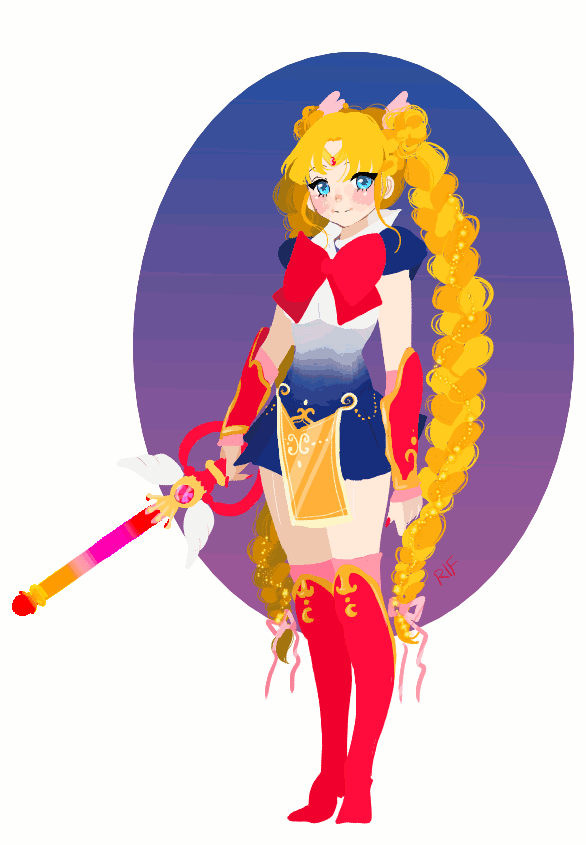 tsukino usagi and sailor moon (bishoujo senshi sailor moon and 1 more) drawn by rif_(rif-art)
