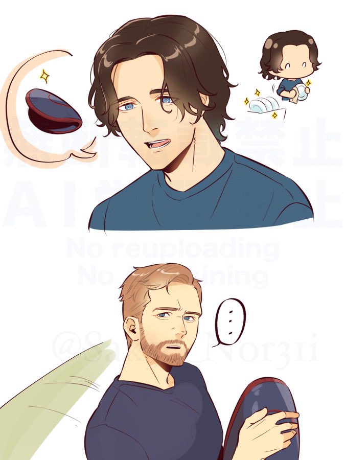 sentry and john walker (marvel and 2 more) drawn by sak3e_nor31i