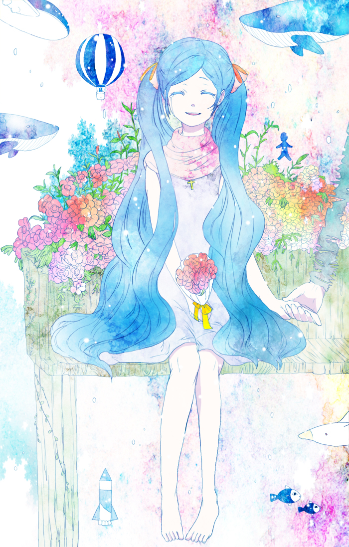 hatsune miku (vocaloid and 1 more) drawn by kotokoto_(vibgyor)