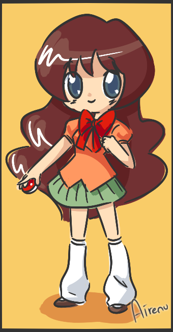 lass and pokemon theme lass (pokemon) drawn by airenu-ish
