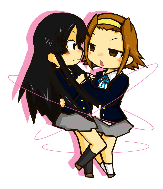 akiyama mio and tainaka ritsu (k-on!) drawn by wara_inu