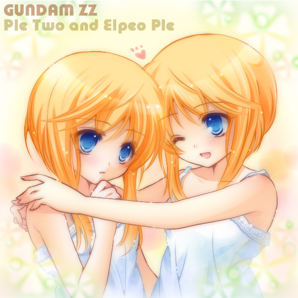 puru two, elpeo puru, and honda chieko (gundam and 1 more) drawn by suzusaka_haru