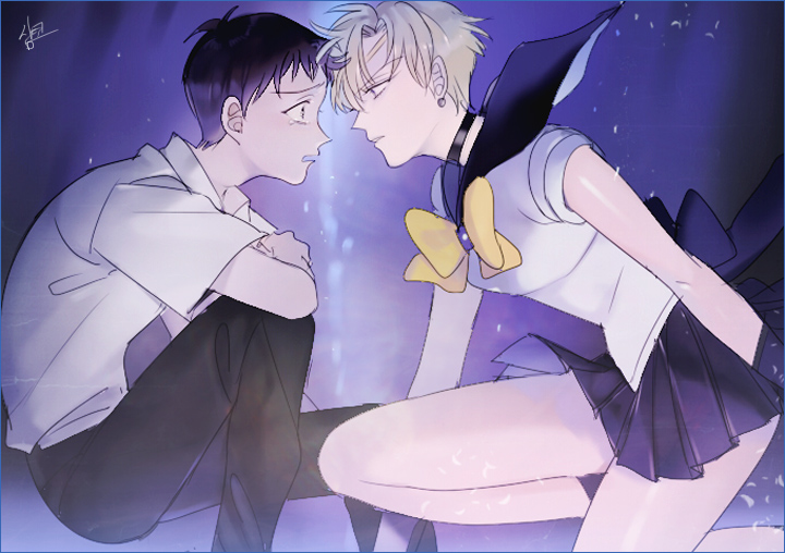 ikari shinji, ten'ou haruka, sailor uranus, and ogata megumi (neon genesis evangelion and 1 more) drawn by shamko