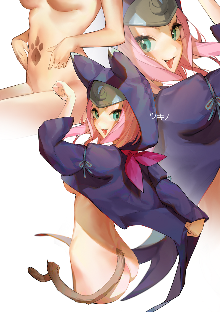felyne and tsukino (monster hunter and 1 more) drawn by g_li