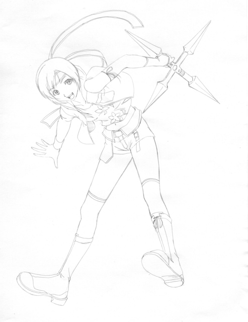 yuffie kisaragi (final fantasy and 2 more) drawn by fukuoka_katsumi