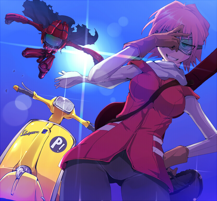 haruhara haruko and canti (flcl) drawn by kasai_shin