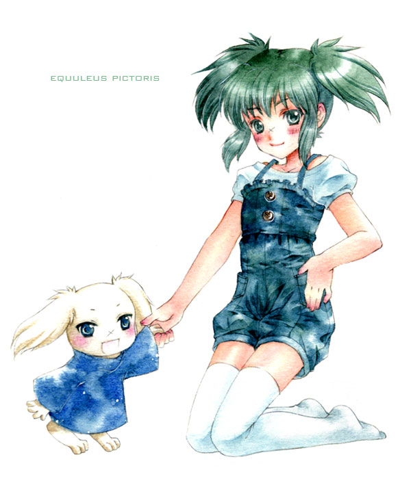 mimiga and sakamoto sue (doukutsu monogatari) drawn by mitsuha_koharu