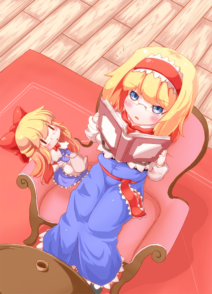 alice margatroid and shanghai doll (touhou) drawn by mochinabe