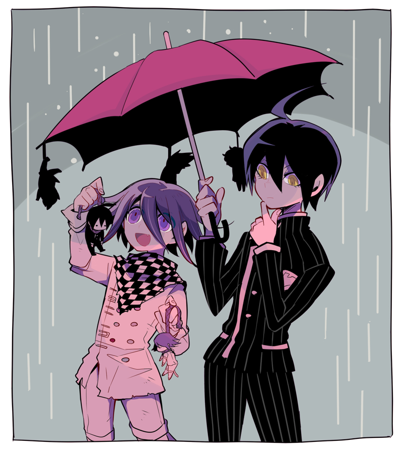 oma kokichi and saihara shuichi (danganronpa and 1 more) drawn by mako_gai