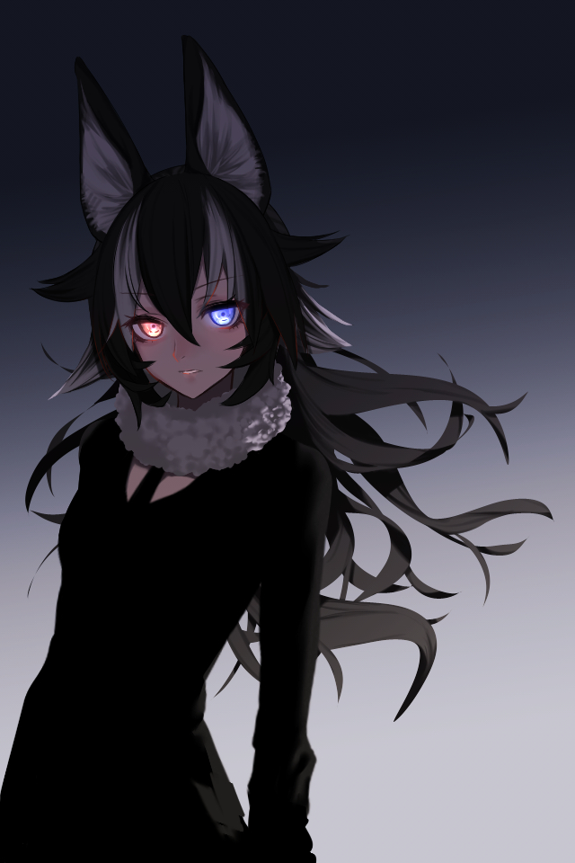 grey wolf (kemono friends) drawn by gobou_no_ki
