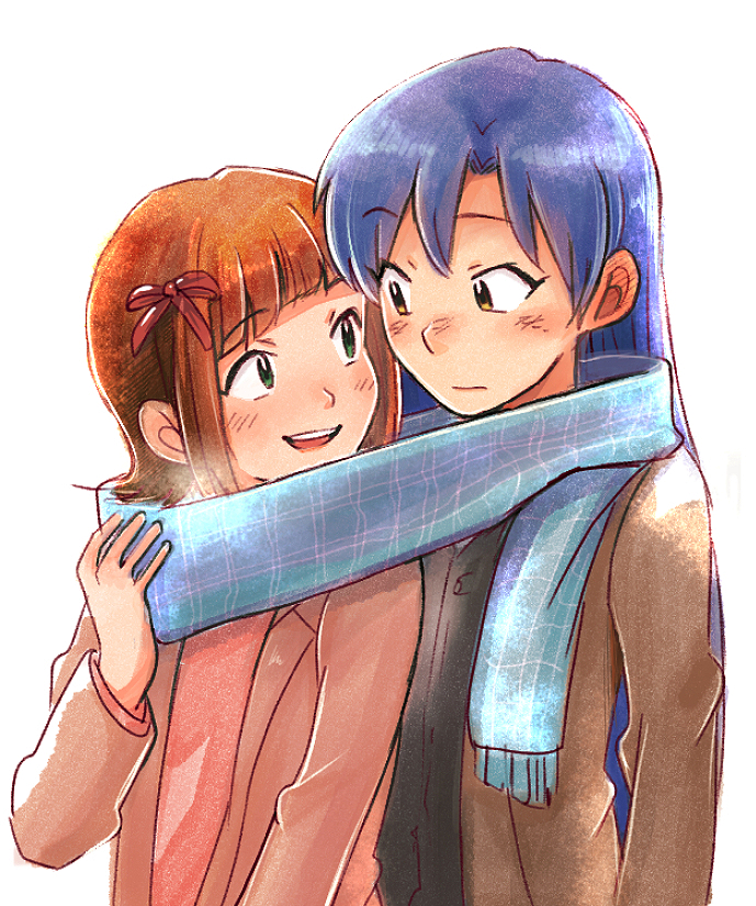 kisaragi chihaya and amami haruka (idolmaster) drawn by tsubobot