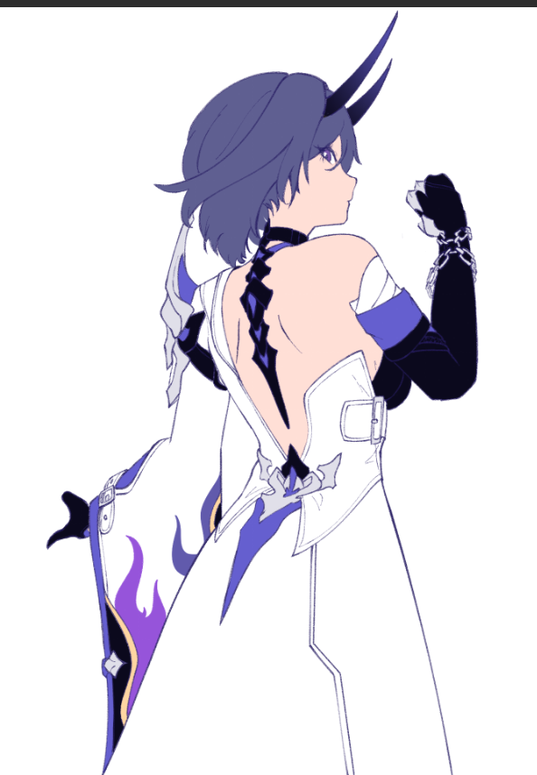 acheron (honkai and 1 more) drawn by cinnie_kinnie
