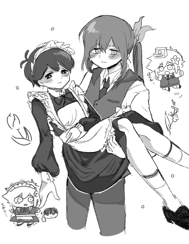 sunny, basil, and aubrey (omori) drawn by itoyu_bluedaisy
