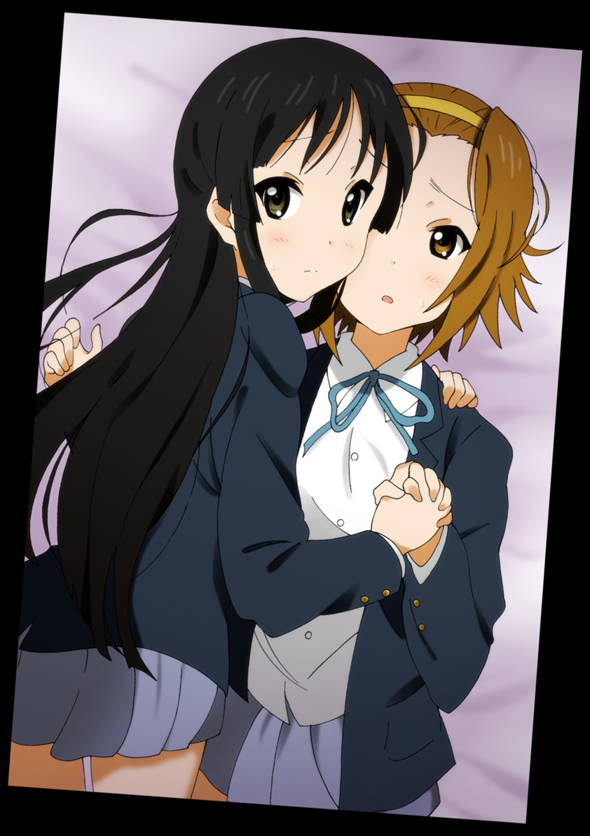 akiyama mio and tainaka ritsu (k-on!) drawn by yamasaki_wataru