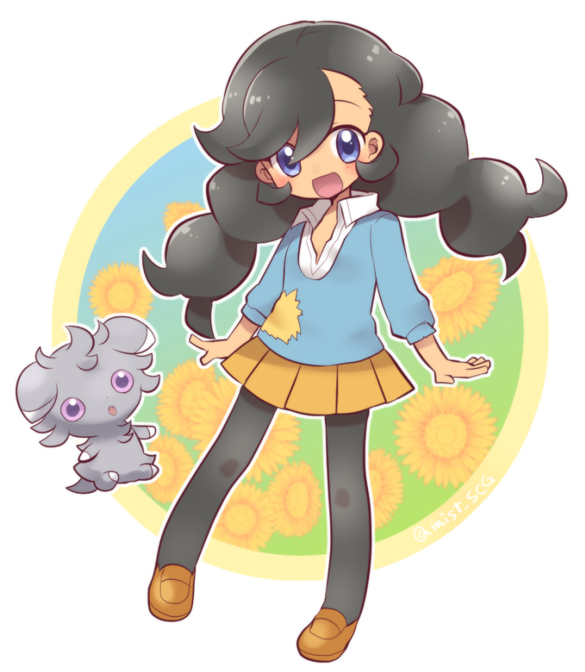 espurr and emma (pokemon and 1 more) drawn by fukumitsu_(kirarirorustar)