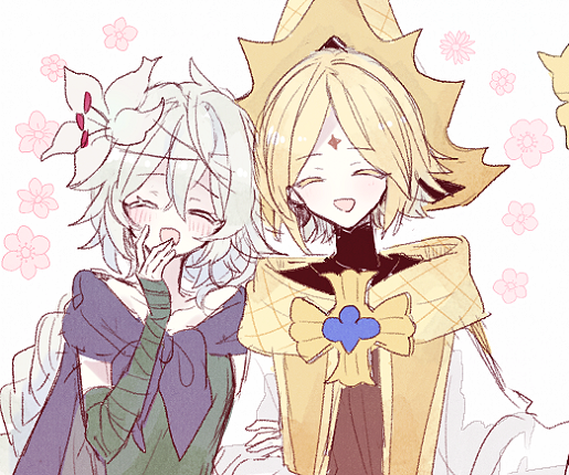 pure vanilla cookie and white lily cookie (cookie run and 1 more) drawn by smy_610