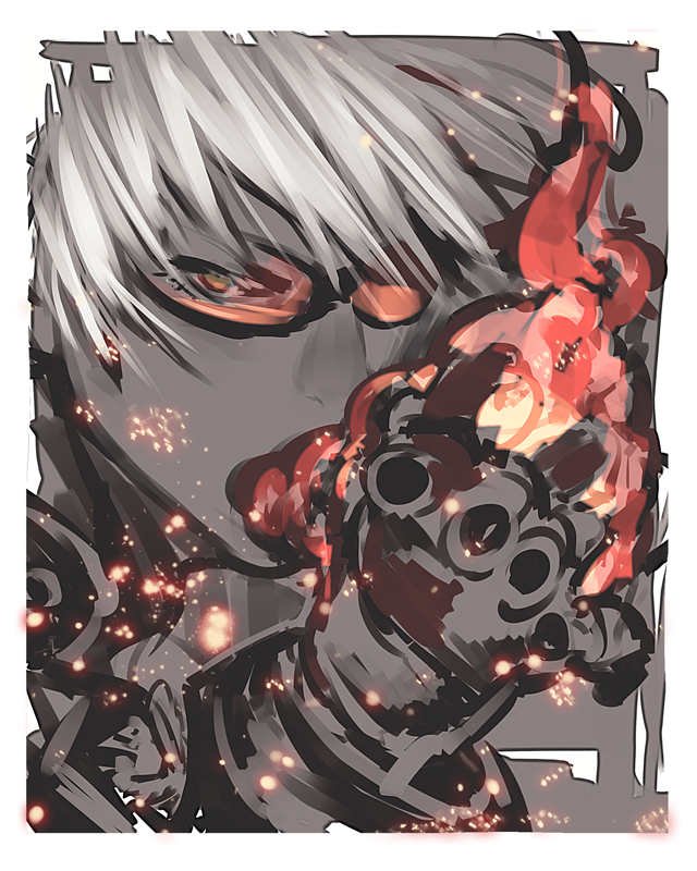 k' (the king of fighters and 1 more) drawn by oro_(sumakaita)