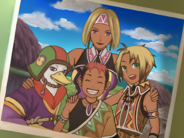 hugo, sgt joe, lucia, and lulu (gensou suikoden and 1 more) drawn by iochi_(kotan)