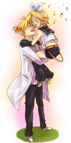 kagamine rin and kagamine len (vocaloid and 1 more) drawn by noji_(noji2263)