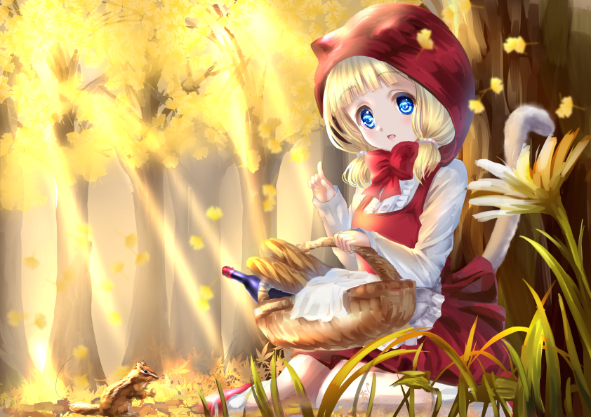 little red riding hood (original and 1 more) drawn by ponytail_korosuke