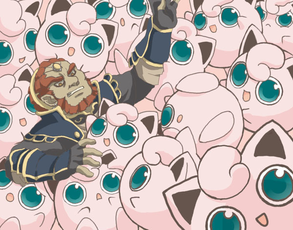 jigglypuff and ganondorf (pokemon and 3 more) drawn by honcha