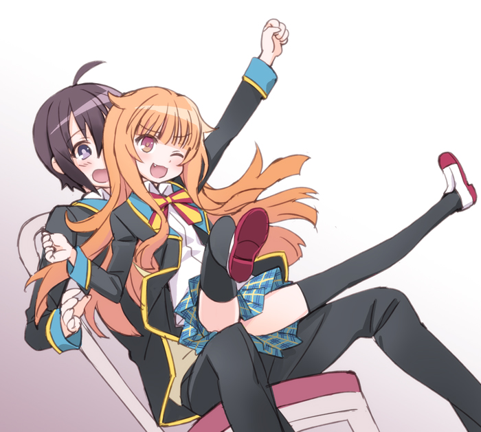 amatsuka mao and shinomiya kyouya (gj-bu) drawn by matsuryuu