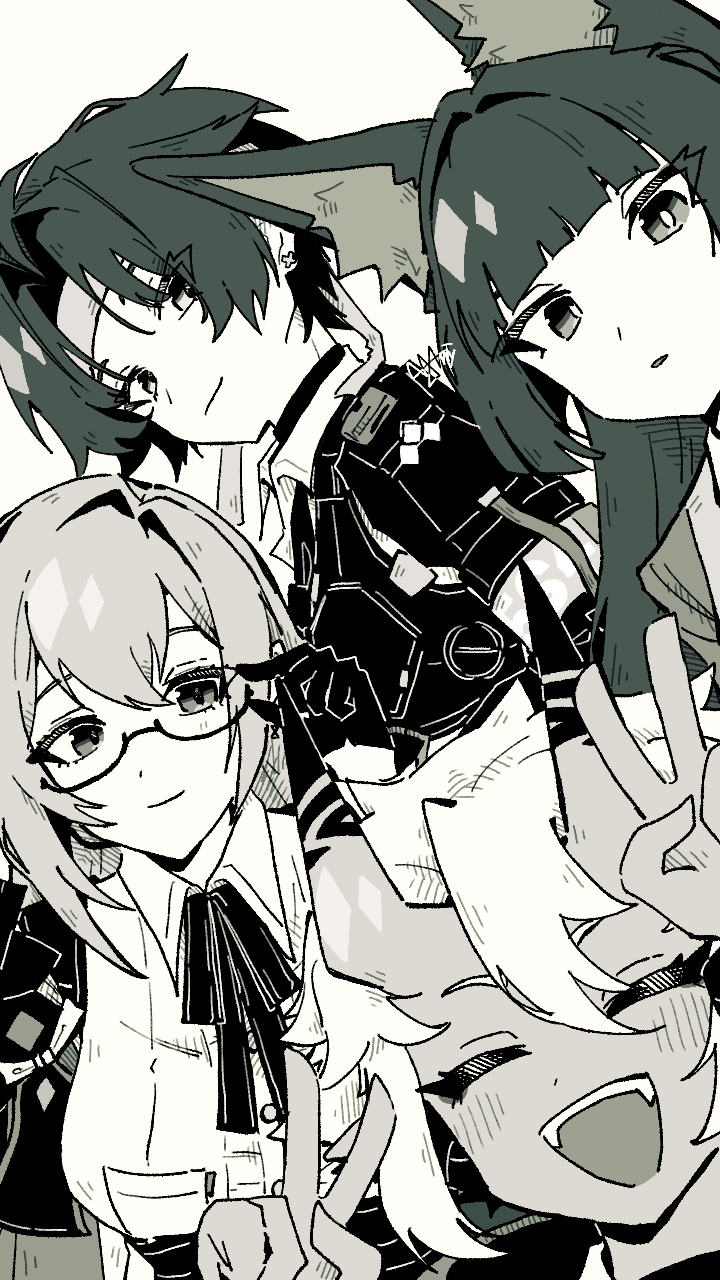 hoshimi miyabi, tsukishiro yanagi, soukaku, and asaba harumasa (zenless zone zero) drawn by sstw2433