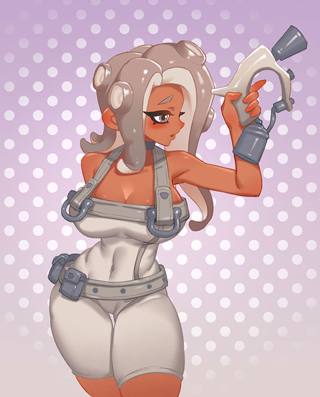 agent 8 (splatoon and 2 more) drawn by little123blood