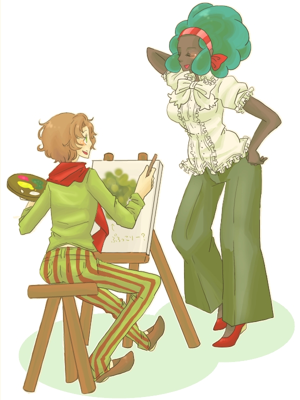 lenora and burgh (pokemon and 1 more) drawn by watarin_(wagamama_jenny)