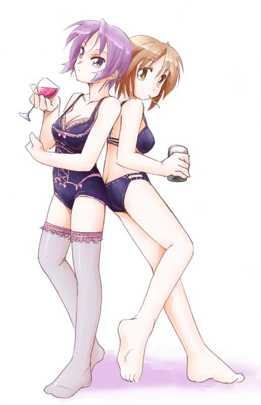 hiiragi matsuri and hiiragi inori (lucky star) drawn by jason_(kaiten_kussaku_kikou)