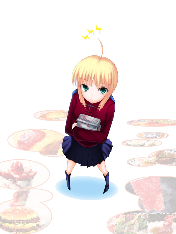 artoria pendragon, saber, and tohsaka rin (fate and 1 more) drawn by shima-shuu