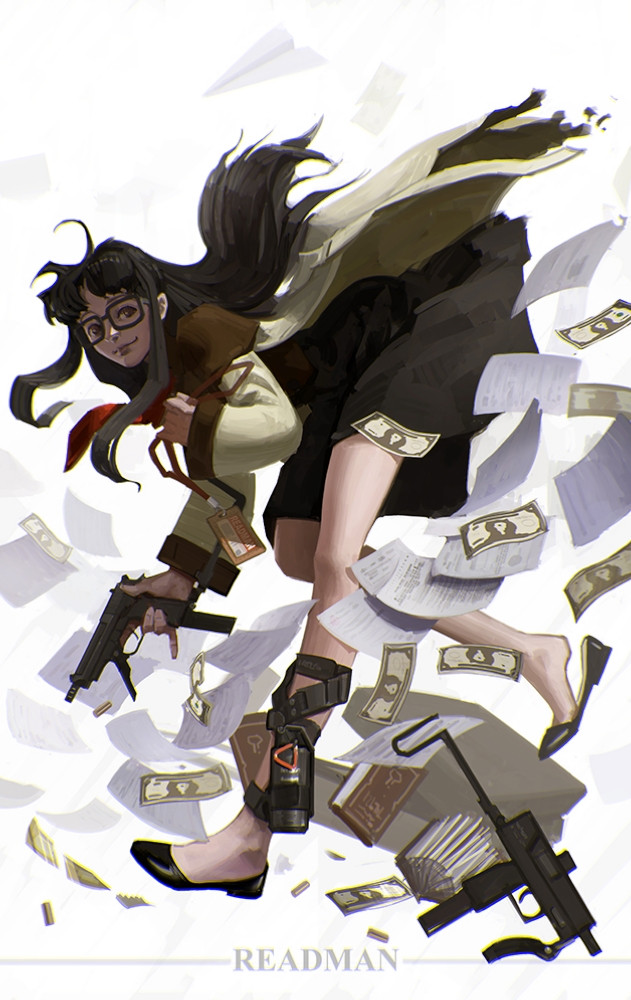 yomiko readman (read or die) drawn by qi_wu