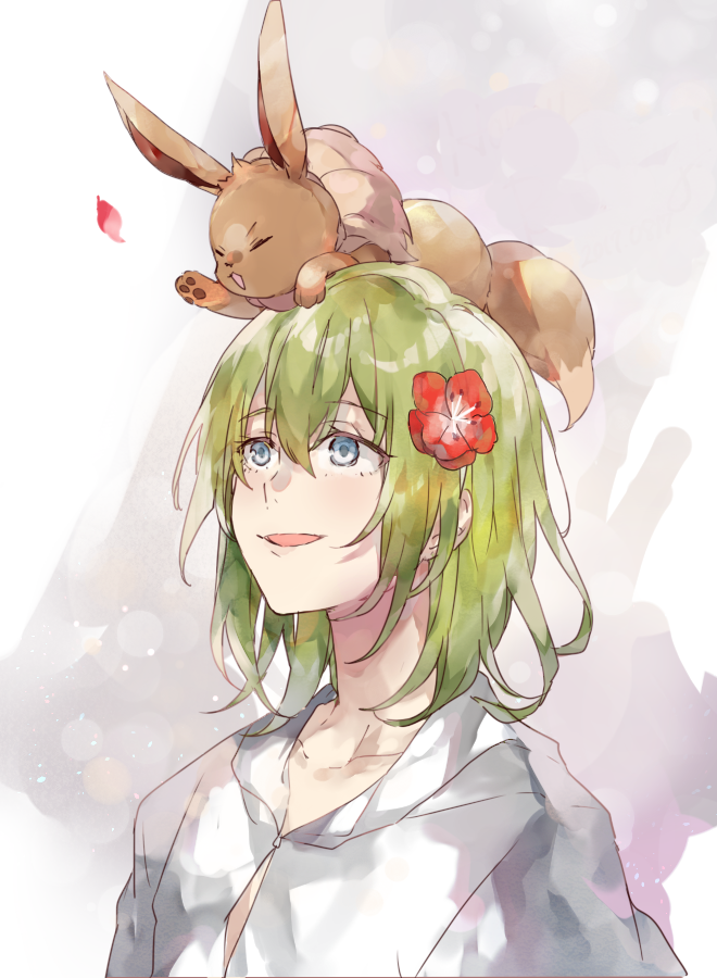 eevee and enkidu (fate and 2 more) drawn by waltz_(tram)