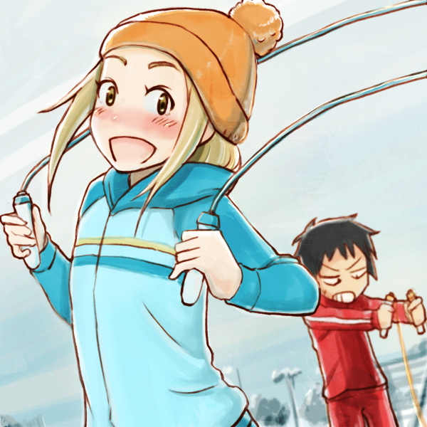 kaga rin and nitani kouki (usagi drop) drawn by zundabull