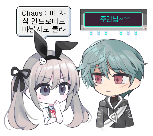 chaos and nicky angler (original and 1 more) drawn by g_ieep