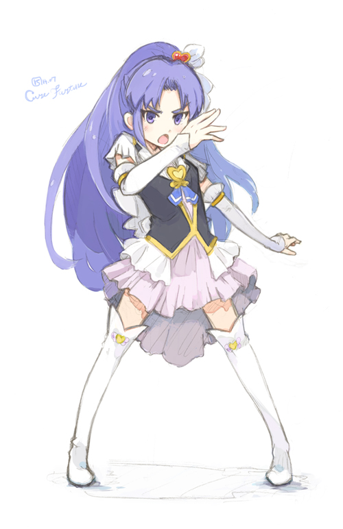 hikawa iona and cure fortune (precure and 1 more) drawn by kannasetsuna
