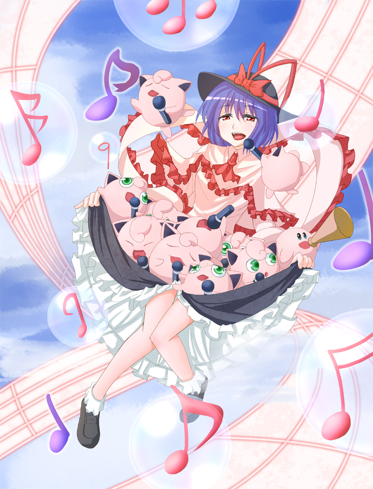 kirby, nagae iku, jigglypuff, and mike kirby (touhou and 2 more) drawn by nechio