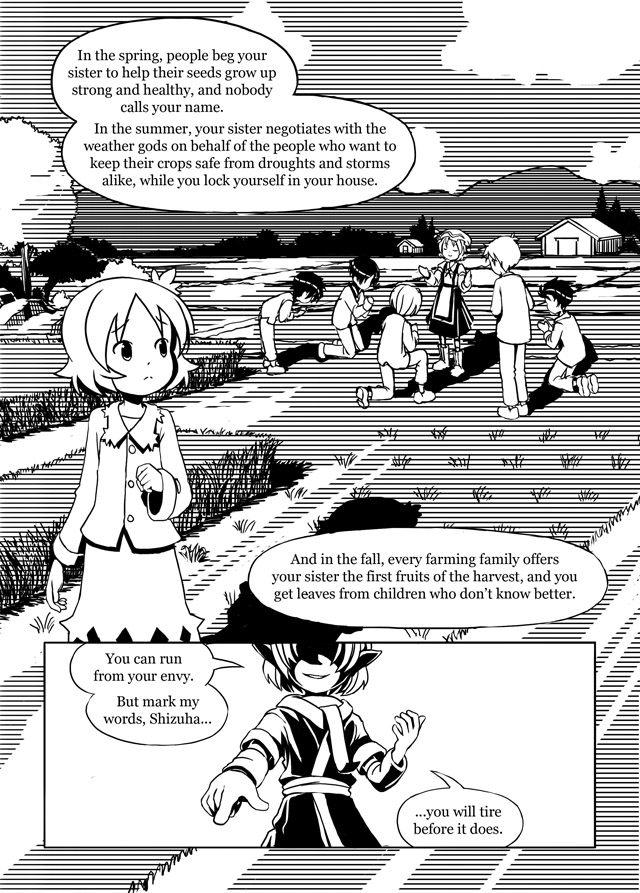 mizuhashi parsee, aki minoriko, and aki shizuha (touhou) drawn by sixten
