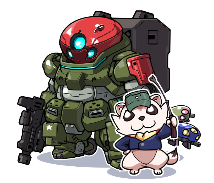 grimoire red beret and rommel (gundam and 1 more) drawn by wanaata