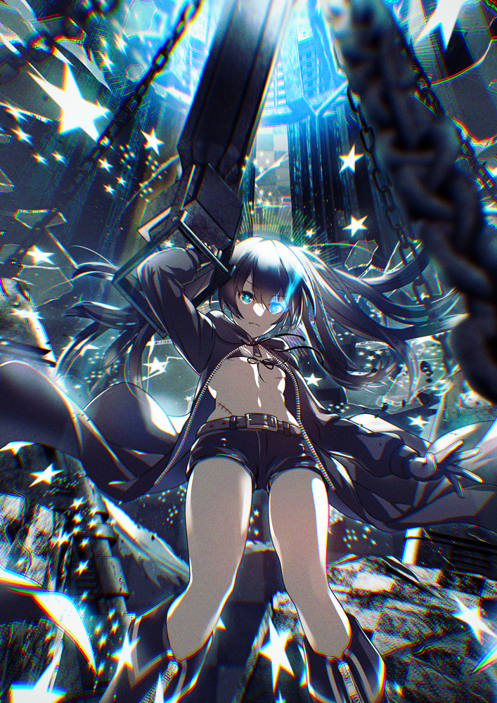 black rock shooter (black rock shooter) drawn by ekm