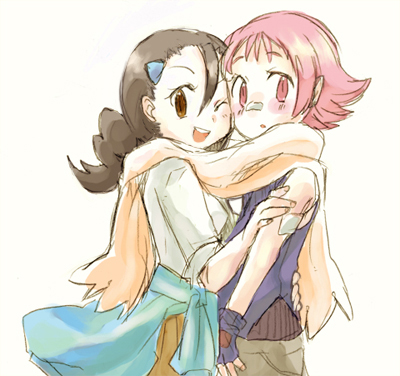 candice and maylene (pokemon and 1 more) drawn by rin_(cuddlecore)