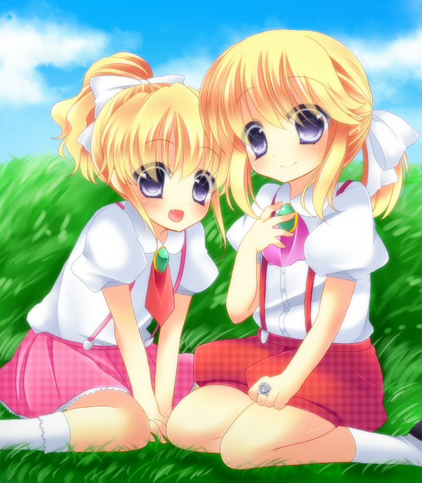 ushiromiya jessica and ushiromiya lion (umineko no naku koro ni) drawn by neon_ui