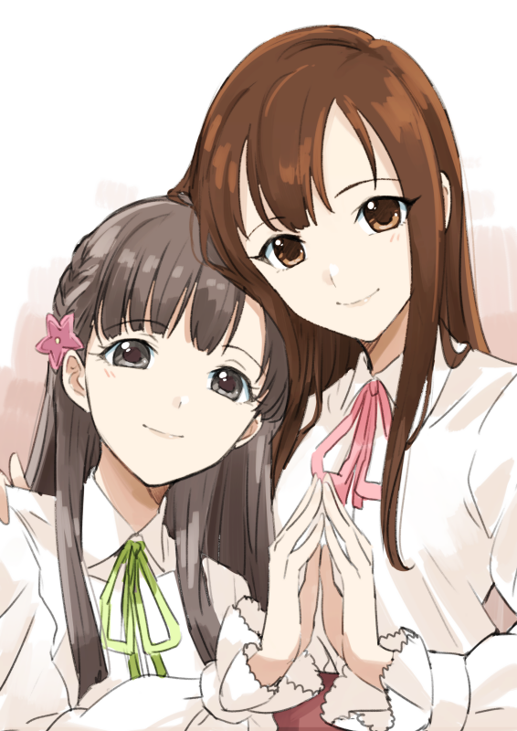 kobayakawa sae and mizumoto yukari (idolmaster and 2 more) drawn by tsukikage_oyama