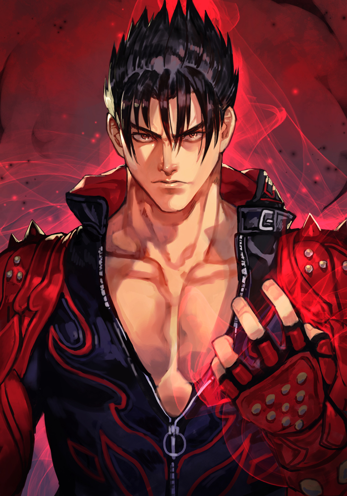 kazama jin (tekken and 1 more) drawn by hungry_clicker