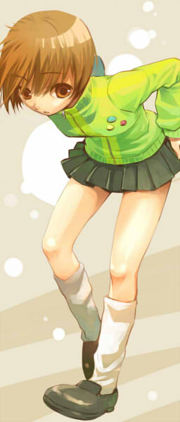 satonaka chie (persona and 1 more) drawn by mari_(mari^3)