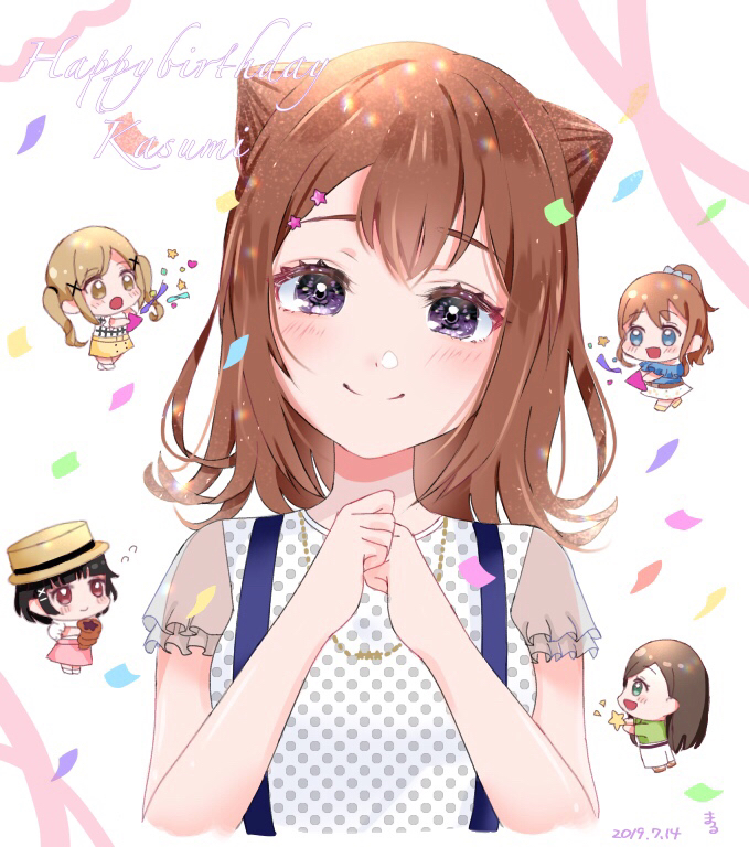 ichigaya arisa, toyama kasumi, hanazono tae, yamabuki saya, and ushigome rimi (bang dream!) drawn by maru_(teddy_roa)