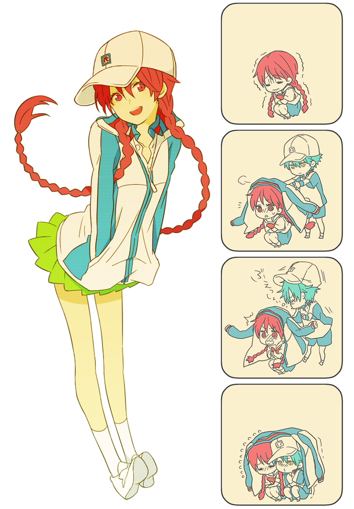echizen ryooma and ryuuzaki sakuno (tennis no ouji-sama) drawn by anko_(teadial)
