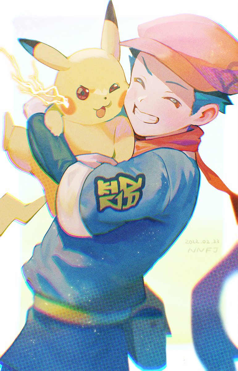 pikachu and rei (pokemon and 1 more) drawn by nanafuji_man