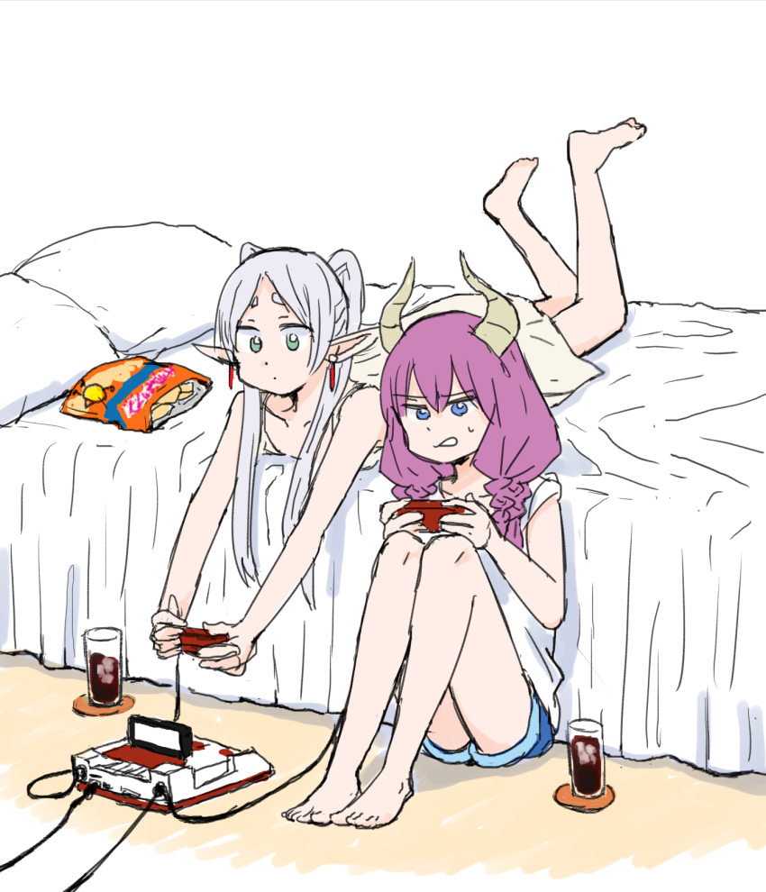 frieren and aura (sousou no frieren) drawn by mutsu_(layergreen)
