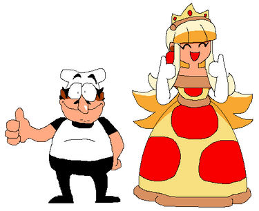 peppino spaghetti and pizza princess (original and 1 more) drawn by tinytoxicwaste101
